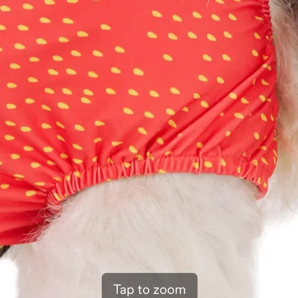 NWT strawberry dog swim bathing suit S